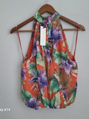 Rachel Zoe Floral print blouse; Size: S